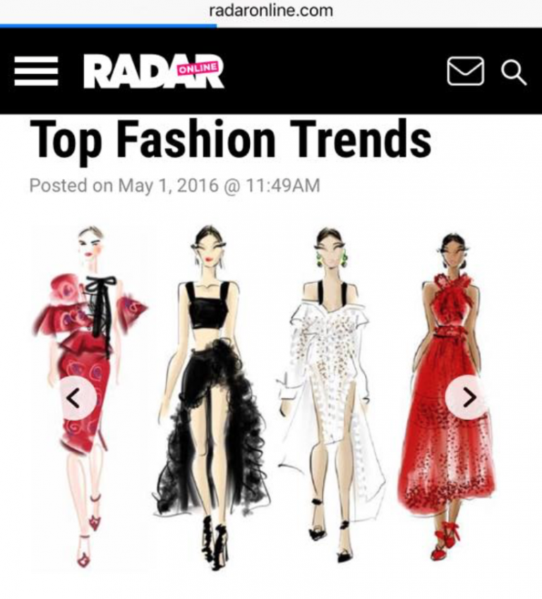 Radar Online Press Coverage: Top Fashion Trends: Chic Sketch
