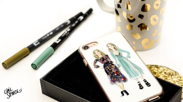 chic sketch phone case