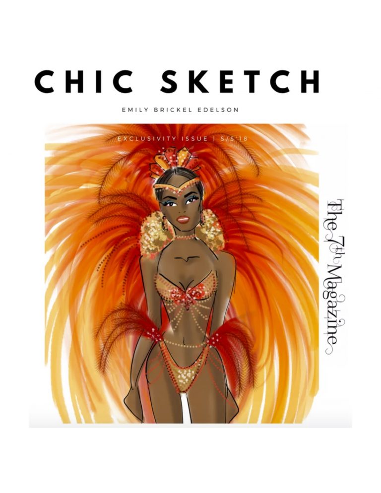 LUXURY CHAPTERS: EMILY BRICKEL EDELSON DEBUTS A FESTIVE CHIC SKETCH FOR EXCLUSIVITY ISSUE!